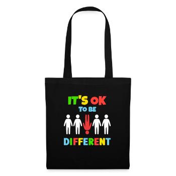 It's ok to be Different People - Stoffbeutel - Schwarz - Vorne
