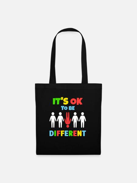 It's ok to be Different People - Stoffbeutel - Schwarz