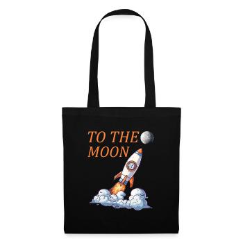 Bitcoin Rocket to the Moon - Stoffbeutel - Schwarz - Vorne