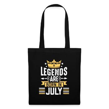 Legends Are Born in July Geburtstag im Monat Juli - Stoffbeutel - Schwarz - Vorne