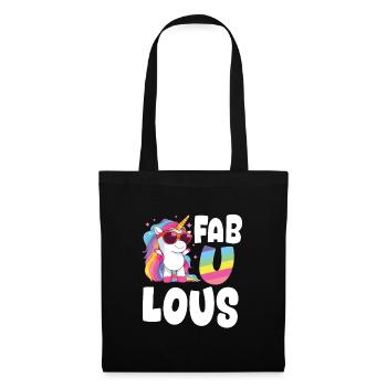 Licorne LGBTQ - Sac en tissu - noir - Devant