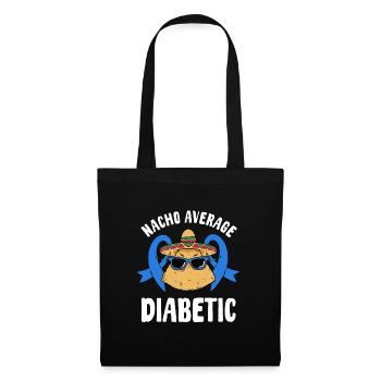 Diabetes-bewusstsein, Insulin-therapie, Blutzucker - Stoffbeutel - Schwarz - Vorne