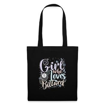 Fille qui aime le billard - Sac en tissu - noir - Devant