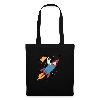 Astronaut on a rocket - Tote Bag - black - Front