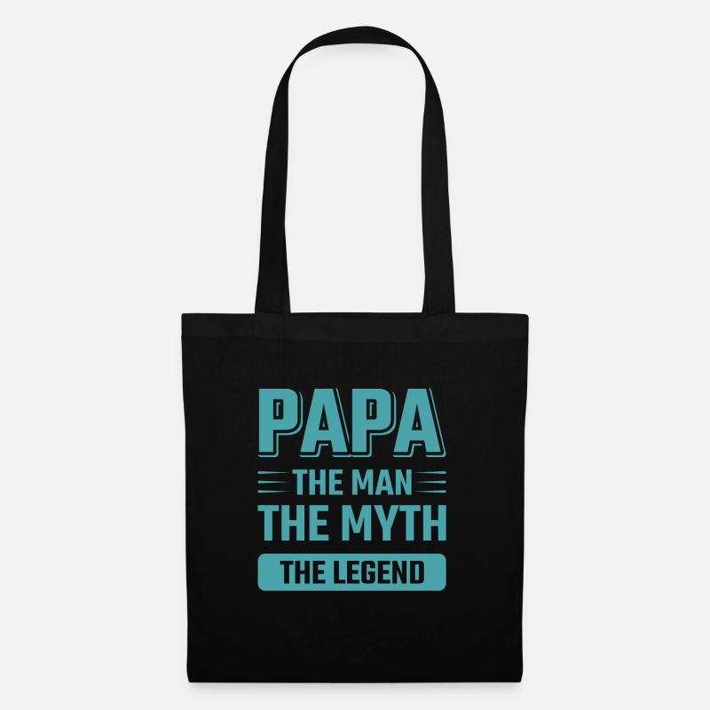 Dad A Man A Legend Funny Dad Sayings - Tote Bag - black