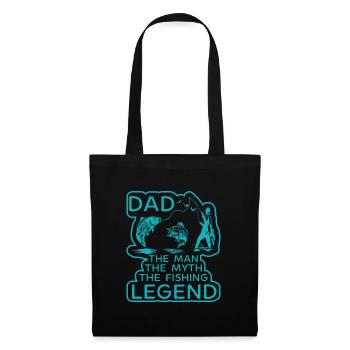 Papa l’homme, la légende de la pêche - Sac en tissu - noir - Devant