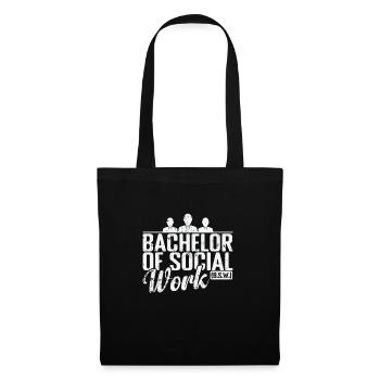 Bachelor of Social Work Soziale Unterstützung - Stoffbeutel - Schwarz - Vorne