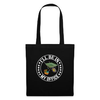 I'll be in my office the Garden Work with Flowers - Tote Bag - black - Front