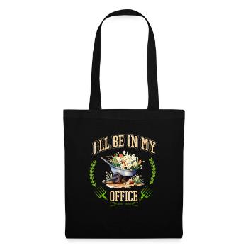 I'll be in my office the Garden Work with Flowers - Tote Bag - black - Front