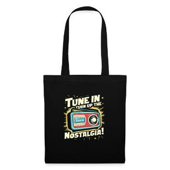 Tune In, Turn Up the Nostalgia with Vintage Radio - Stoffbeutel - Schwarz - Vorne
