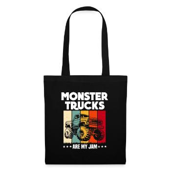 Monster Trucks Are My Jam funny Truck Cars Quotes - Tote Bag - black - Front