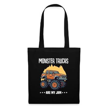 Monster Trucks Are My Jam funny Truck Cars Quotes - Tote Bag - black - Front