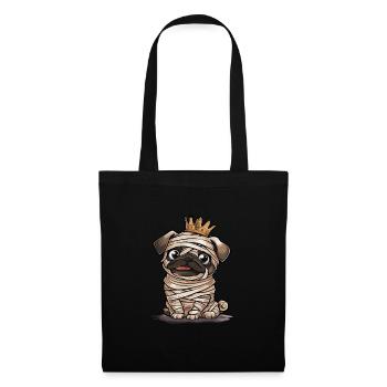 Mops Hundehalter Mops Liebe Mumie König - Stoffbeutel - Schwarz - Vorne