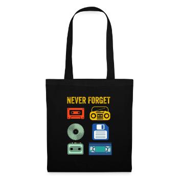 Never Forget Retro electronic devices Vintage - Stoffbeutel - Schwarz - Vorne