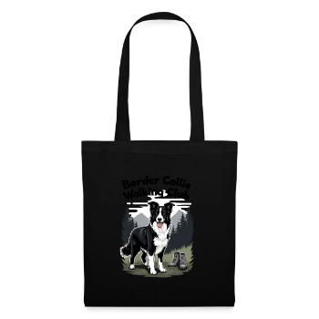 Border Collie Walking Club - Stoffbeutel - Schwarz - Vorne