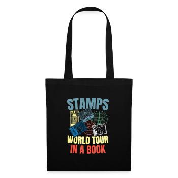 Stamps World Tour in a Book - Stoffbeutel - Schwarz - Vorne