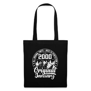 janvier 2000 Original 24 Ans Cadeau Anniversaire - Sac en tissu - noir - Devant