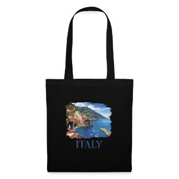 Ich Muss Gar Nix Ich Muss Nur Nach Italien - Stoffbeutel - Schwarz - Vorne