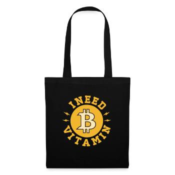 J’ai besoin de vitamine B Dictons amusants sur le bitcoin - Sac en tissu - noir - Devant