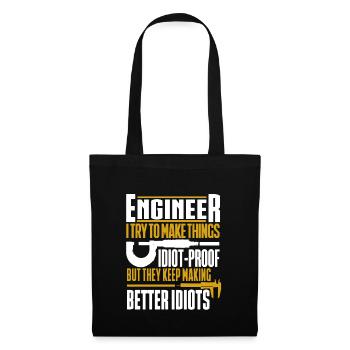 Chemise d’ingénieur - Sac en tissu - noir - Devant