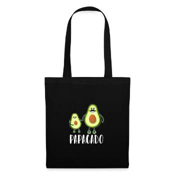Papacado - Geburt Daddy Avocado - Stoffbeutel - Schwarz - Vorne