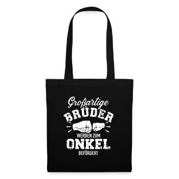 Onkel - Stoffbeutel - Schwarz - Vorne