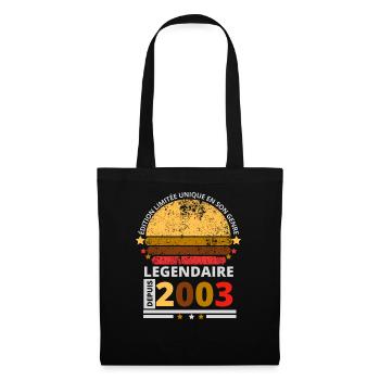 Légendaire depuis 2003 - Sac en tissu - noir - Devant