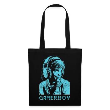 Gamerboy - blau - Stoffbeutel - Schwarz - Vorne