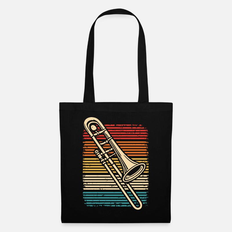 Trombone Player Retro Trombone Trombonist - Tote Bag - black