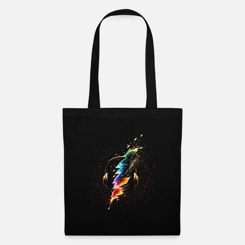 Neon DJ Rave Party - Stoffbeutel - Schwarz