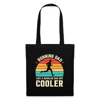 Running Dad wie ein normaler Papa, aber cooler Retro - Stoffbeutel - Schwarz - Vorne