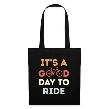 C’est une bonne journée pour faire du vélo Amateur de vélo - Sac en tissu - noir - Devant