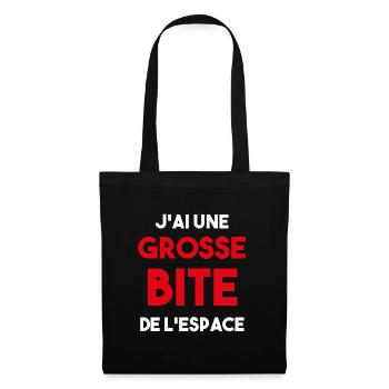 cadeau beauf grosse bite de l'espace - Sac en tissu - noir - Devant