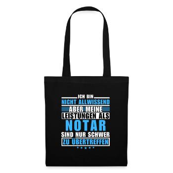 Unrivalled performance as a notary public - Tote Bag - black - Front