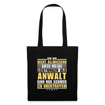 Unrivalled performance as a lawyer - Tote Bag - black - Front