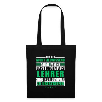 Unsurpassed performance as a teacher - Tote Bag - black - Front