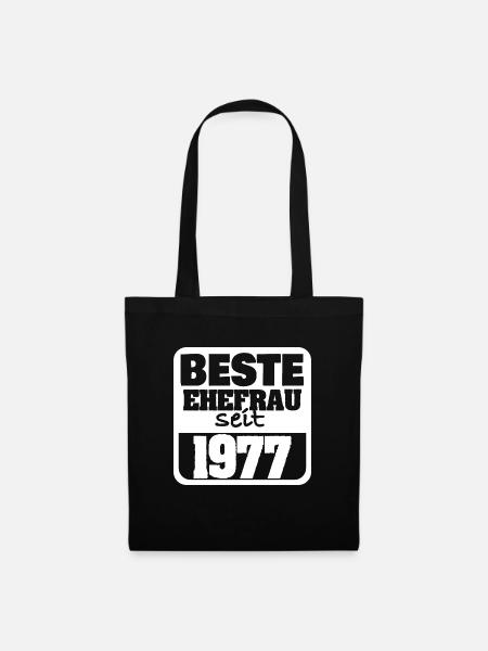 Frau 1977 - Stoffbeutel - Schwarz