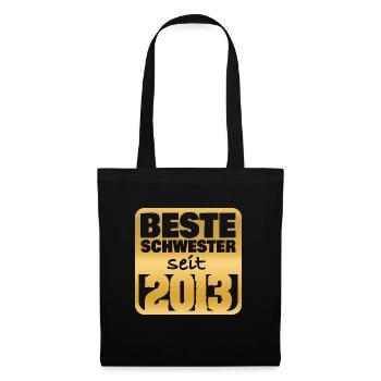 Né en 2013 - Sac en tissu - noir - Devant