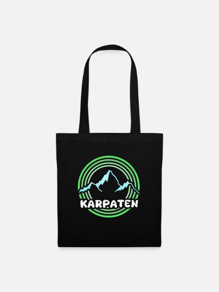 Berg Karpaten - Stoffbeutel - Schwarz