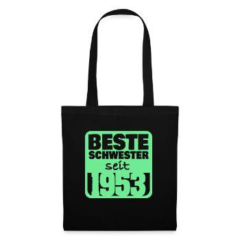 Schwester 1953 - Stoffbeutel - Schwarz - Vorne