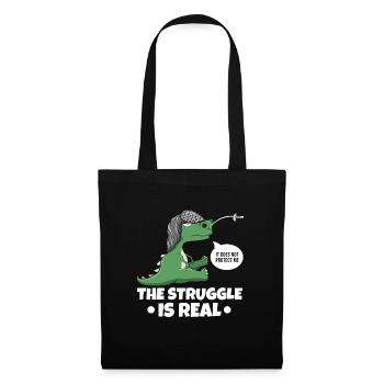 The Struggle Is Real Sword Fighting Fencer - Tote Bag - black - Front