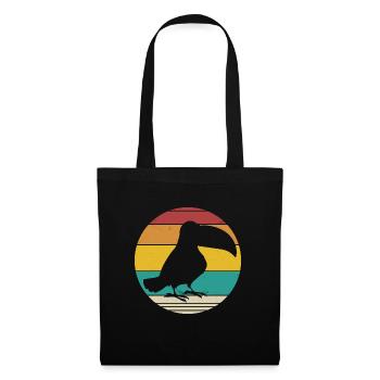 Vintage Toucan - Sac en tissu - noir - Devant
