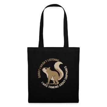 Thinking About Chipmunks Forest Animal Nature - Tote Bag - black - Front