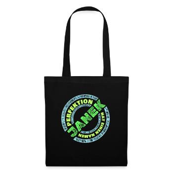 Geschenk für Janek - Stoffbeutel - Schwarz - Vorne