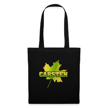 Geschenk für Carsten - Stoffbeutel - Schwarz - Vorne