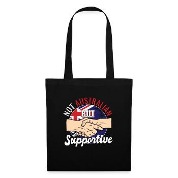 Pas australien mais voyageur solidaire Touriste - Sac en tissu - noir - Devant