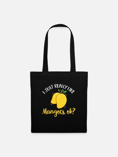 Mango Frucht Mango - Stoffbeutel - Schwarz