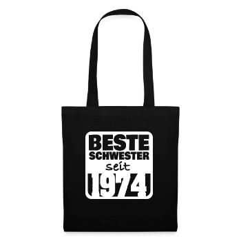 Geschwister 1974 - Stoffbeutel - Schwarz - Vorne
