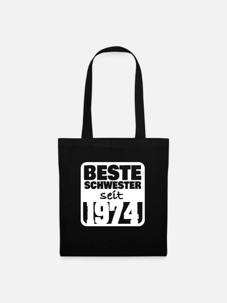 Geschwister 1974 - Stoffbeutel - Schwarz