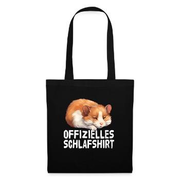 Chemise de nuit officielle Hamster - Sac en tissu - noir - Devant